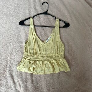Hollister yellow tank top